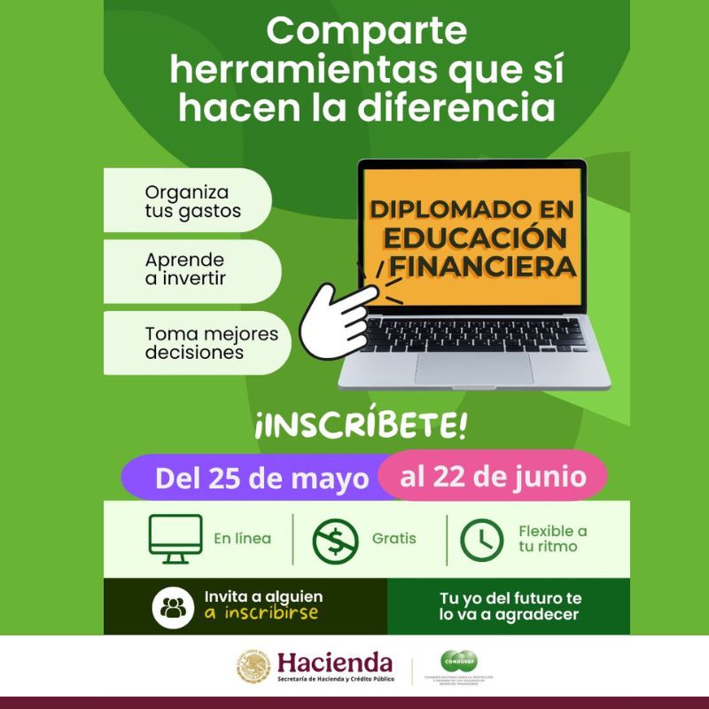 El CECyT 19 invita al Diplomado de Educación Financiera de CONDUSEF, enfocado en fortalecer conocimientos sobre ahorro, inversión, crédito y manejo responsable de las finanzas personales.